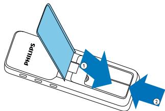 PHILIPS DVT1160FR - Insérer les piles ou accus - 4