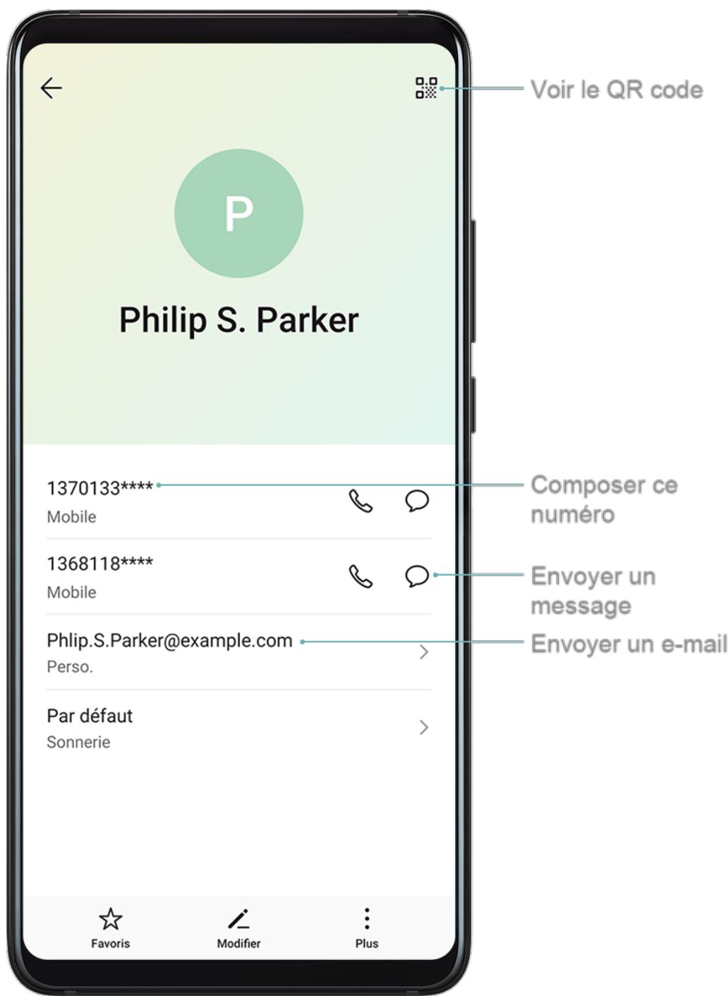 HUAWEI P40 PRO 256G GOLD 5G - Créer et modifier des informations de contacts - 1