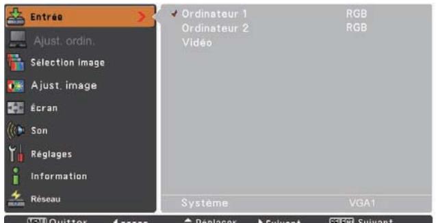 SANYO PLC-XR201 - Opération par Menu - 1