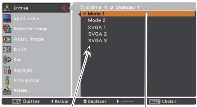 SANYO PLC-XR201 - Sélection manuelle du système d'ordinateur - 2