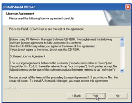 SANYO PLC-XR201 - Installation du PJ Network Manager - 4