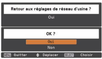 SANYO PLC-XR201 - Réglages de réseau d'usine - 5