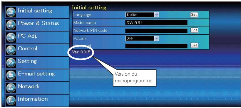 SANYO PLC-XR201 - Puis-je effectuer la mise à jour du microprogrammele projecteur? - 2