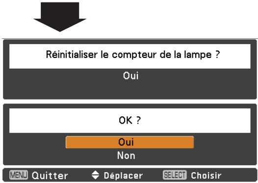 SANYO PLC-XR201 - Réinitialiser le compteur de la lampe - 3