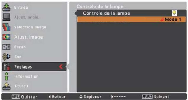 SANYO PLC-XR201 - Contrôle de la durée de la lampe - 3