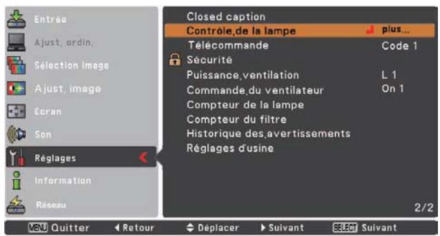 SANYO PLC-XR201 - Contrôle de la durée de la lampe - 1