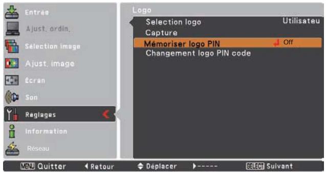 SANYO PLC-XR201 - Verrouillage logo par code PIN - 3