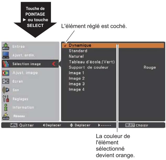 SANYO PLC-XR201 - Utilisation du menu à l'écran - 4