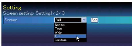 SANYO PLC-XR201 - Screen setting - 1