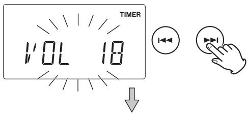 TEAC MC-DX 222I - Appuyez sur la touche SKIP (1/▶) pour régler l'heure d'arrêt (unité : minutes), puis appuyez sur la touche TIMER. - 4