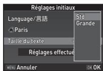 PENTAX K-S1BLEUJEAN - 7Utilisez  pour selectionner [Std] ou [Grande], et appuyez sur OK. - 1