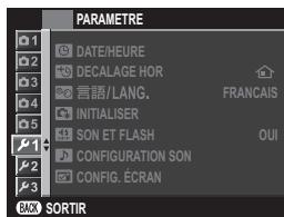 FUJIFILM XF10 - Menu de réglage (p1/p2/p3) - 1