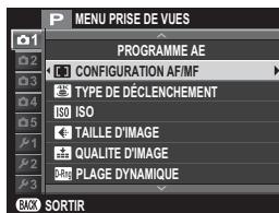 FUJIFILM XF10 - Les menus prise de vue - 1