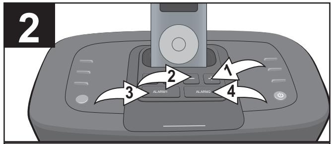 MEMOREX MI 4290P-BLK EU - RéGLAGE OU RÉINITIALISATION DE L'HEURE DE L'ALARME - 2