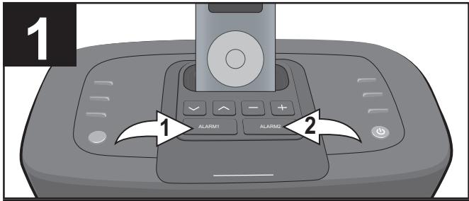 MEMOREX MI 4290P-BLK EU - RéGLAGE OU RÉINITIALISATION DE L'HEURE DE L'ALARME - 1