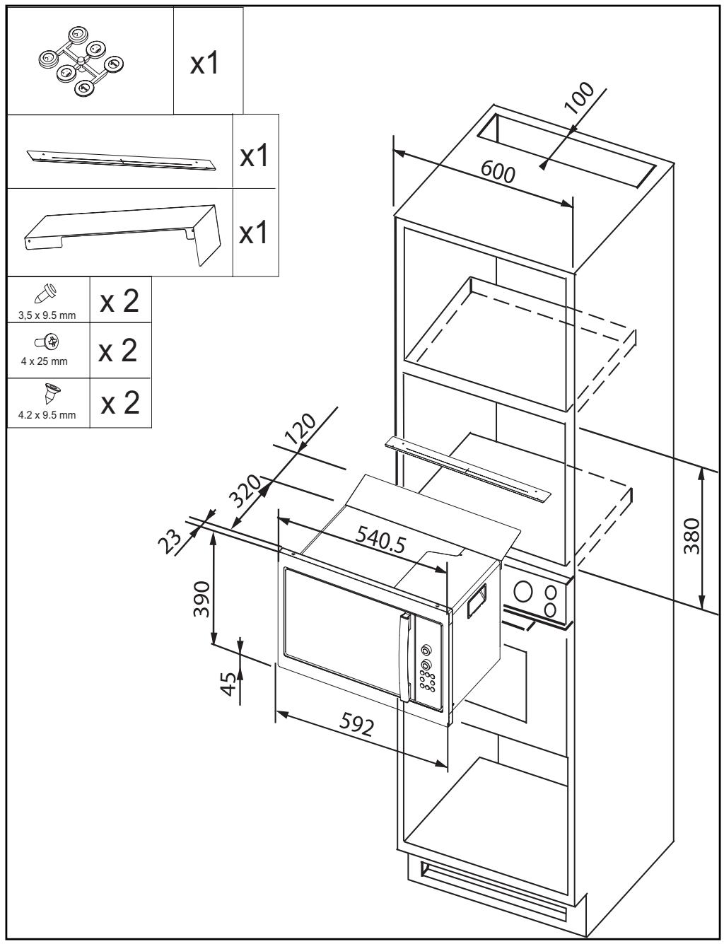 DE DIETRICH DME721 - KIT D'ENCASTREMENT - 1
