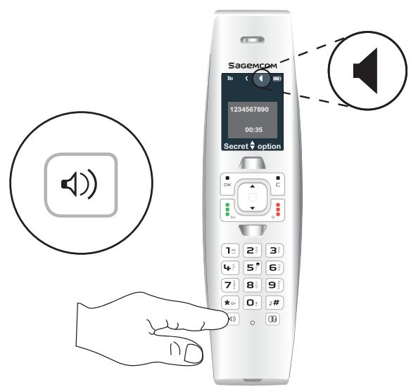 SAGEMCOM SiXTY2 - Activer / Déspectiver le haut-parleur (mode mains-libres) - 1
