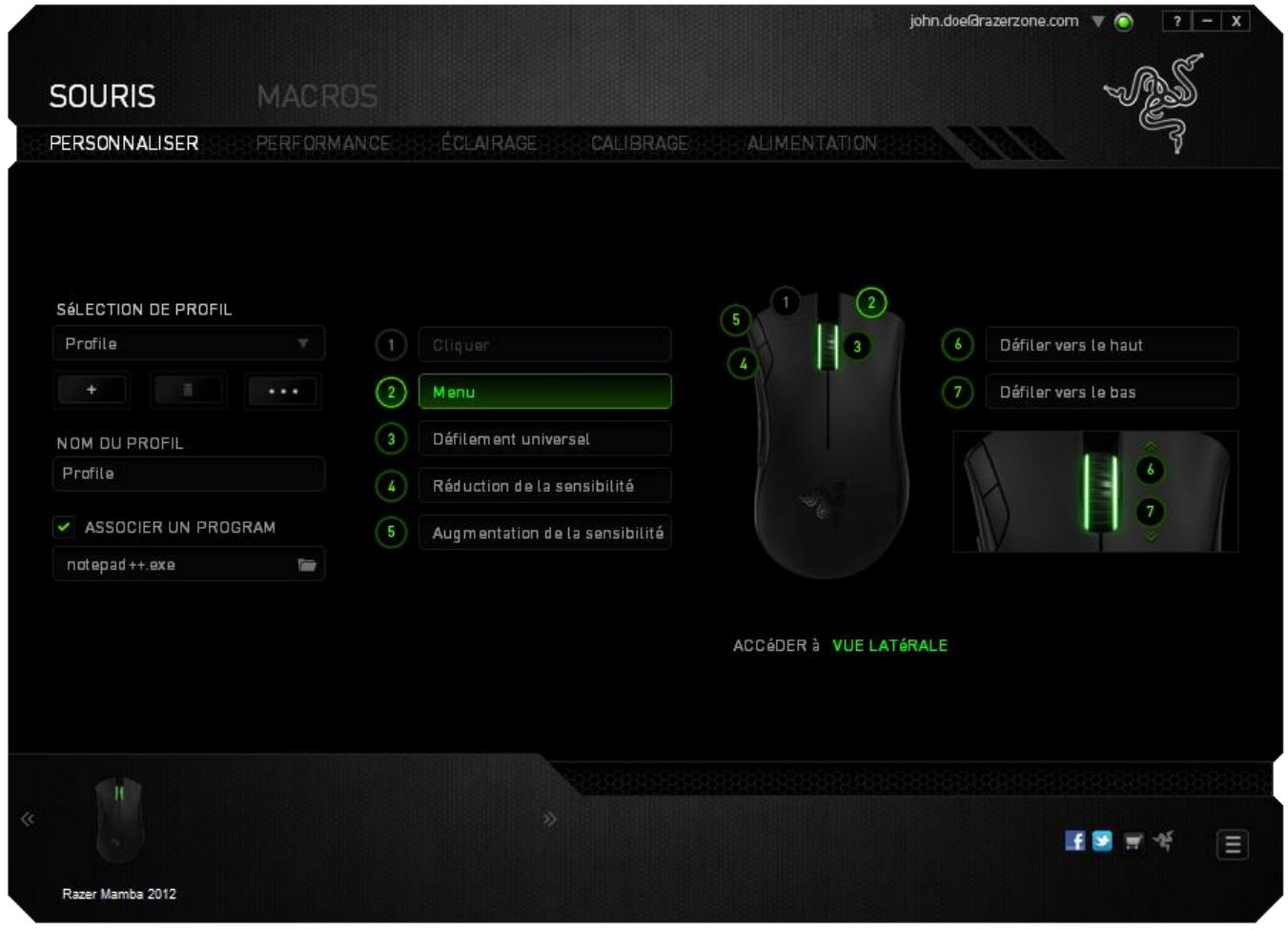 RAZER SOUNDMAMBA_NEW - Vue dessus - 1
