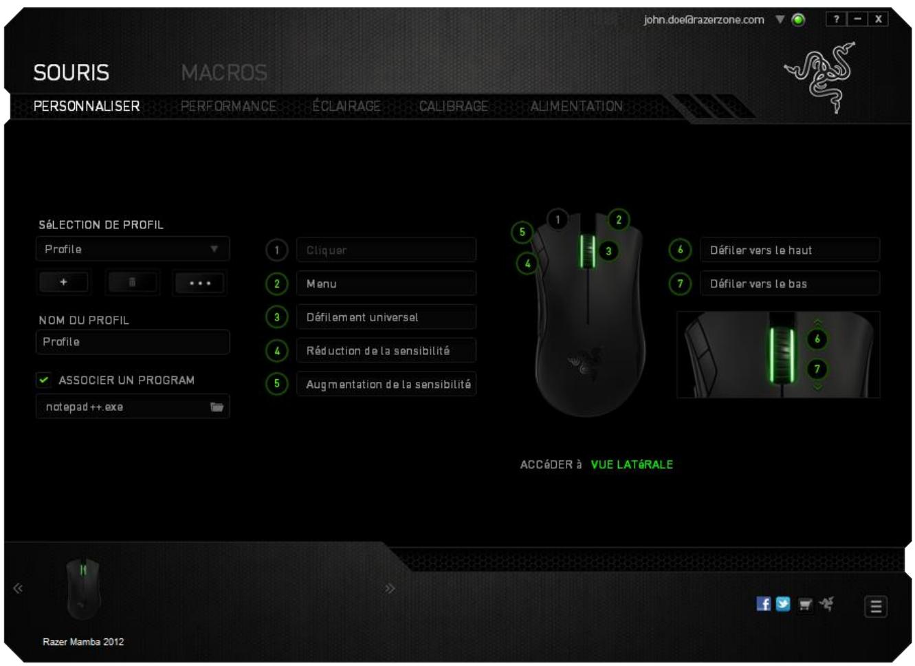 RAZER SOUNDMAMBA_NEW - ONGLET SOURIS - 1