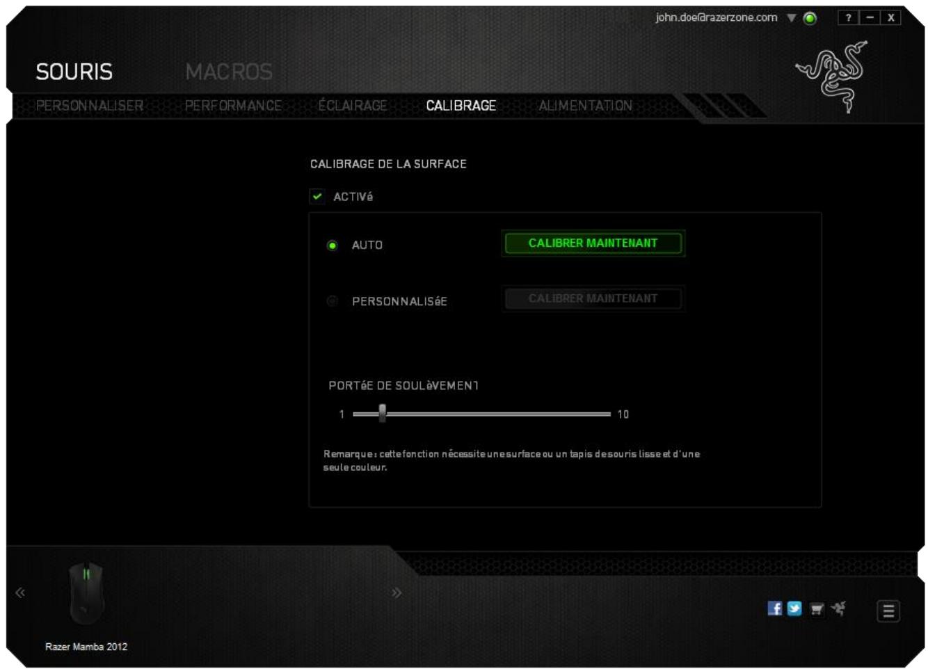 RAZER SOUNDMAMBA_NEW - ONGLET calibrage - 2