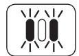 SHARK NC - Batteriindikatorene pa den handholdte stovsugeren blinker. - 2