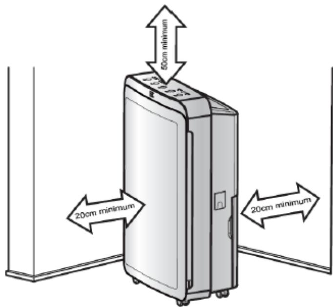 AERIAN ADH20EC - POSITIONNEMENT DE VOTRE DÉSHUMIDIFCATEUR - 1