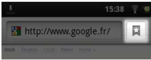 ARCHOS 70 - ÉLÉMENTS DE MENU DU NAVIGATEUR WEB - 2