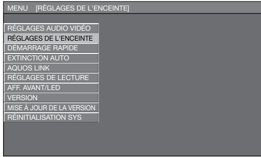 SHARP BDHP-20S - Opération de base pour les RÉGLAGES DE L'ENCEINTE - 2
