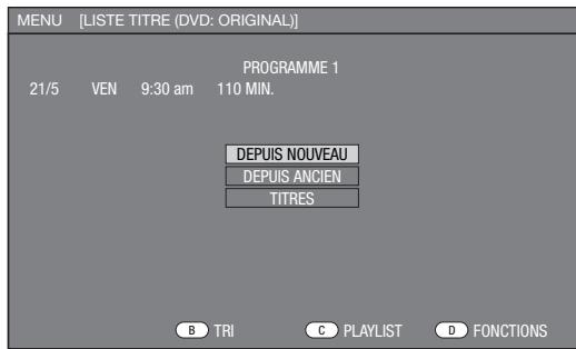 SHARP BDHP-20S - Tri des titres - 1