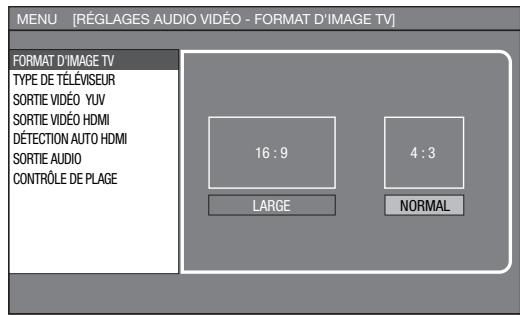 SHARP BDHP-20S - Opération de base pour les RÉGLAGES AUDIO VIDEO - 3