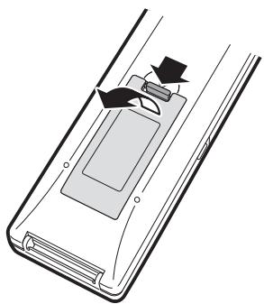 SHARP BDHP-20S - Insertion des piles dans la télécommande - 1