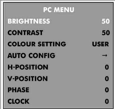 TOKA LTL 1900 - Le menu PC - 1