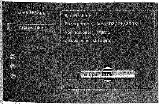 THOMSON DTH8043 - Recherche d'un titre avec la fonction de tri - 1