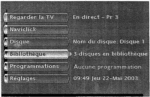 THOMSON DTH8043 - Acceder à la bibliothèque - 1