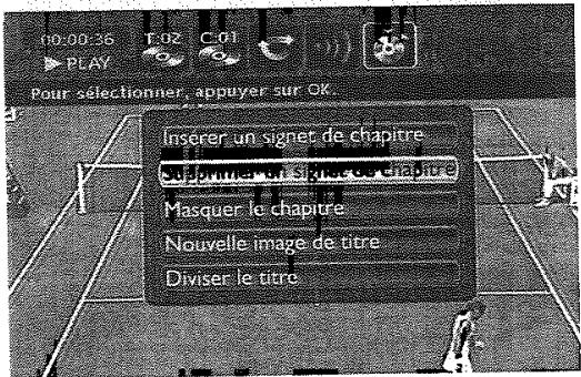THOMSON DTH8043 - Supprimer un signet de chapitre (dvd+rw seulement) - 1