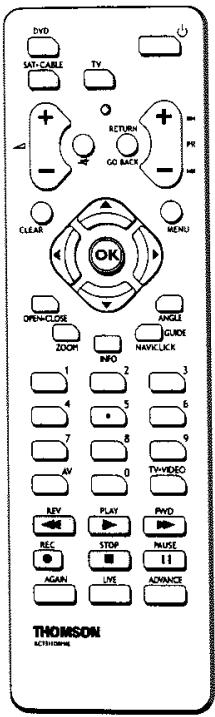 THOMSON DTH8043 - Programmation de la télécommande - 1
