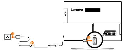 LENOVO 510-22iSH - Connexion du cable d'alimentation - 1