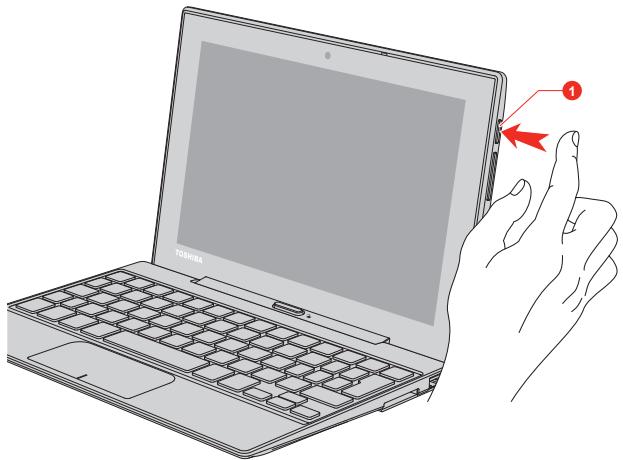 TOSHIBA SATELLITE MINI CLICK - Mise sous tension - 1