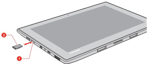 TOSHIBA SATELLITE MINI CLICK - Insertion d'une carte mémoire - 2