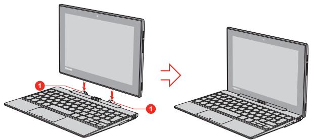 TOSHIBA SATELLITE MINI CLICK - Connexion/déconnexion du Clavier détachable TOSHIBA - 1