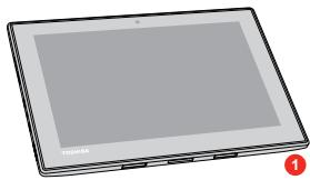 TOSHIBA SATELLITE MINI CLICK - Changement d'orientation de l'écran - 1