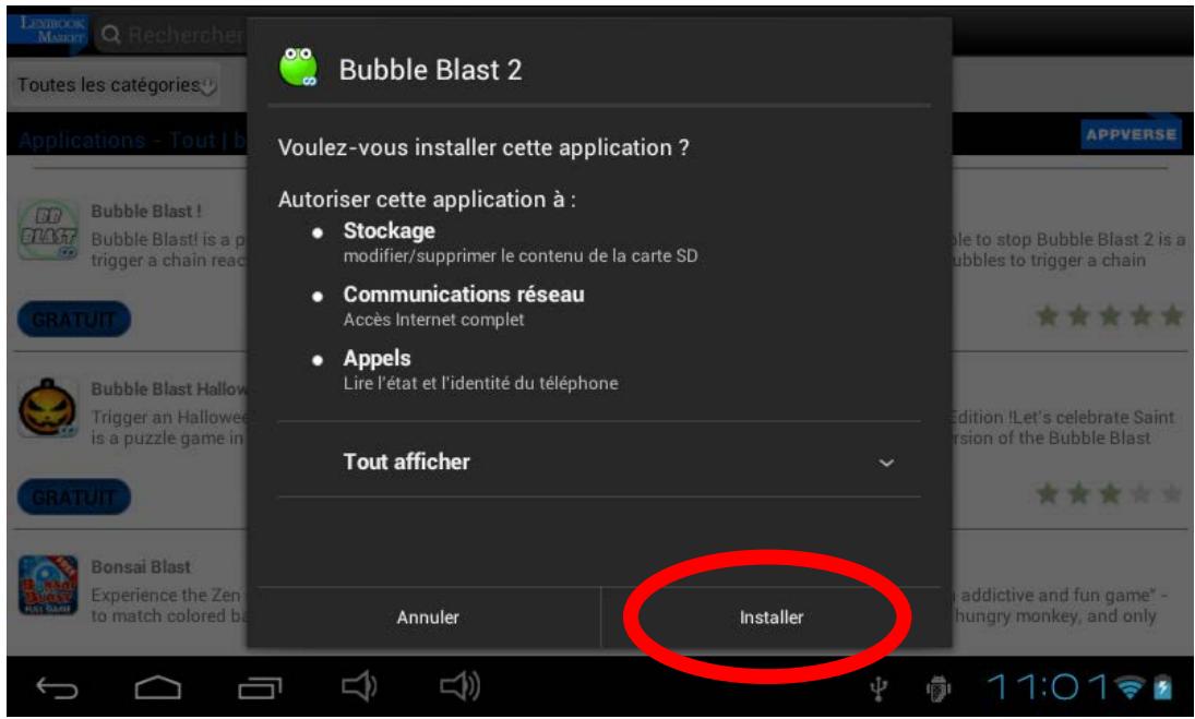 LEXIBOOK MFC270FRY - - Installer une application sur la tablette - 2