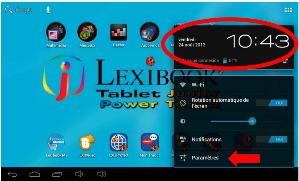 LEXIBOOK MFC270FRY - Activier la fonction Wi-Fi de la tablette - 2