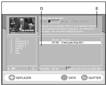 SAGEM ITD 59 - 7-9 GUIDE DES PROGRAMMES (non disponible sur ITD59/ITD61) - 2