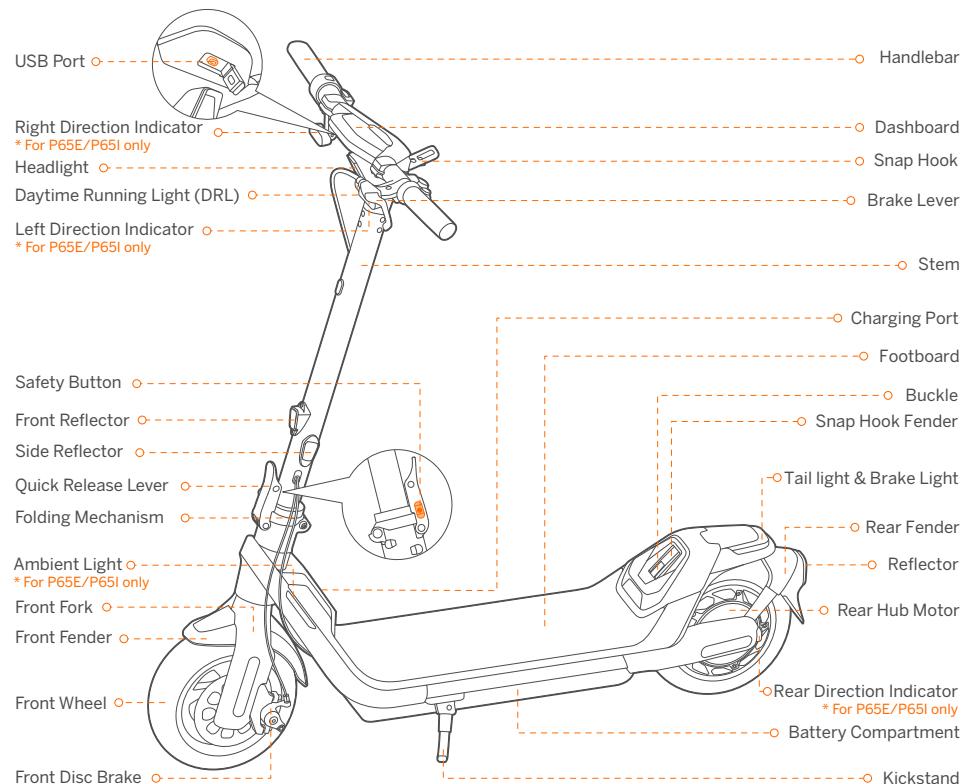 DARRY SEGWAYTROTTINETTEP65EE - Diagram and Functions - 1