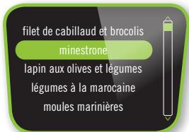 MOULINEX MJOTEURCE85A5 - MENU favoris : - 8
