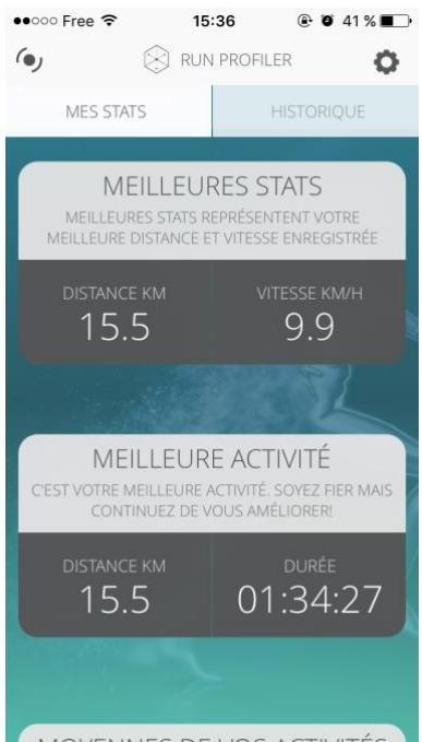 DIGITSOLE RUN PROFIL 39 40 41 - Les statistiques générales de vos activités - 1