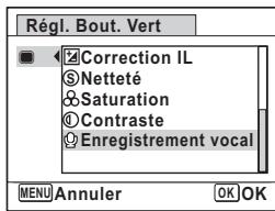PENTAX OPTIO P70 - Réglage des fonctions d'enregistrement vocal - 1