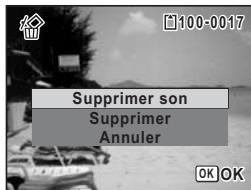 PENTAX OPTIO P70 - Suppression d'un fichier son - 1