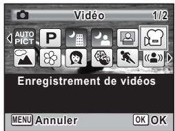 PENTAX OPTIO P70 - Utilisez le bouton de navigation ( ) pour selectionner (Vidéo). - 1